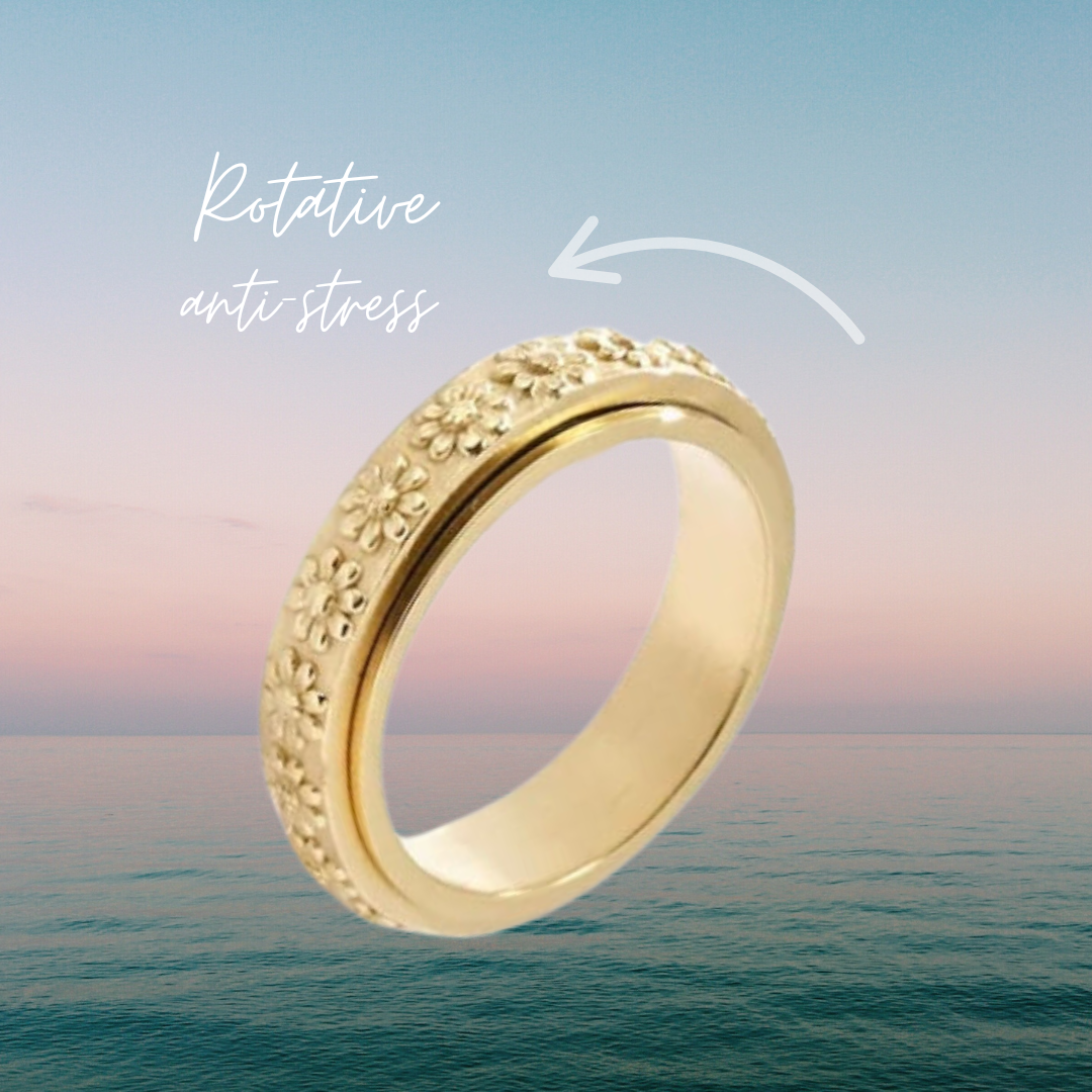 Floria- Bague de méditation or
