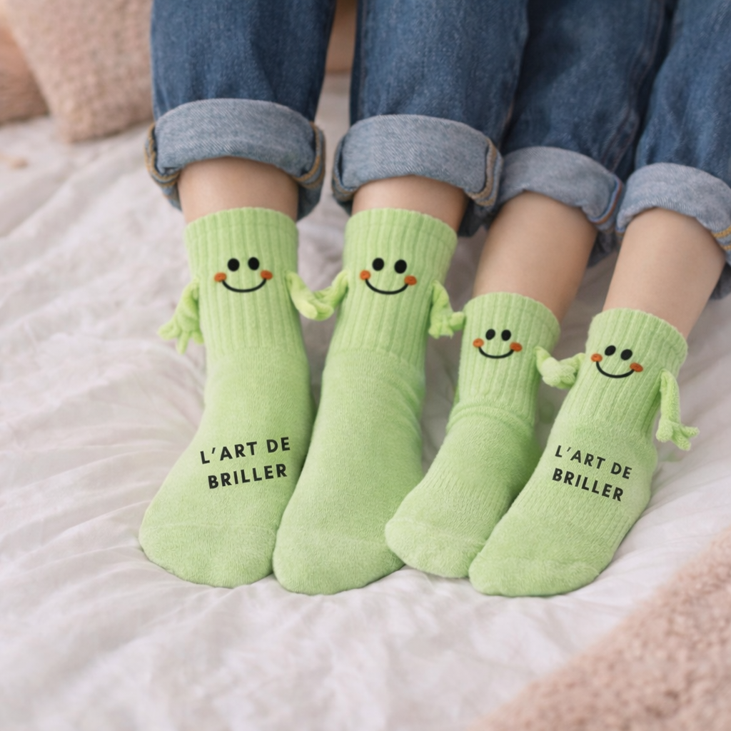 Bas sourire magnétique verts