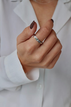 Coeurette bague anti-stress argent