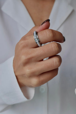 Perlie bague anti-stress argent