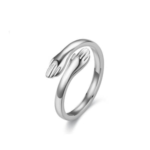 Bague câlin argent (ajustable)
