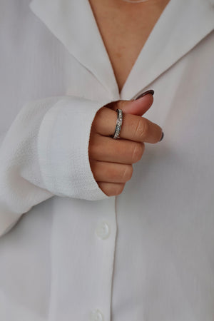 Bling bague anti-stress argent
