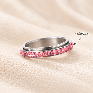 Rosiette bague anti-stress argent