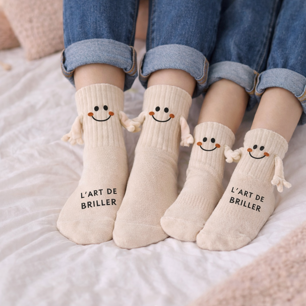 Bas sourire magnétique beiges