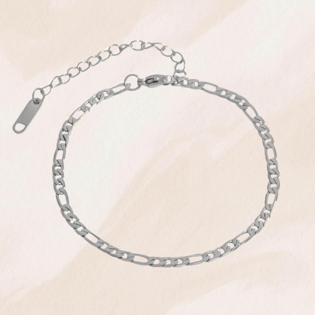 Bracelet chaîne figaro argent