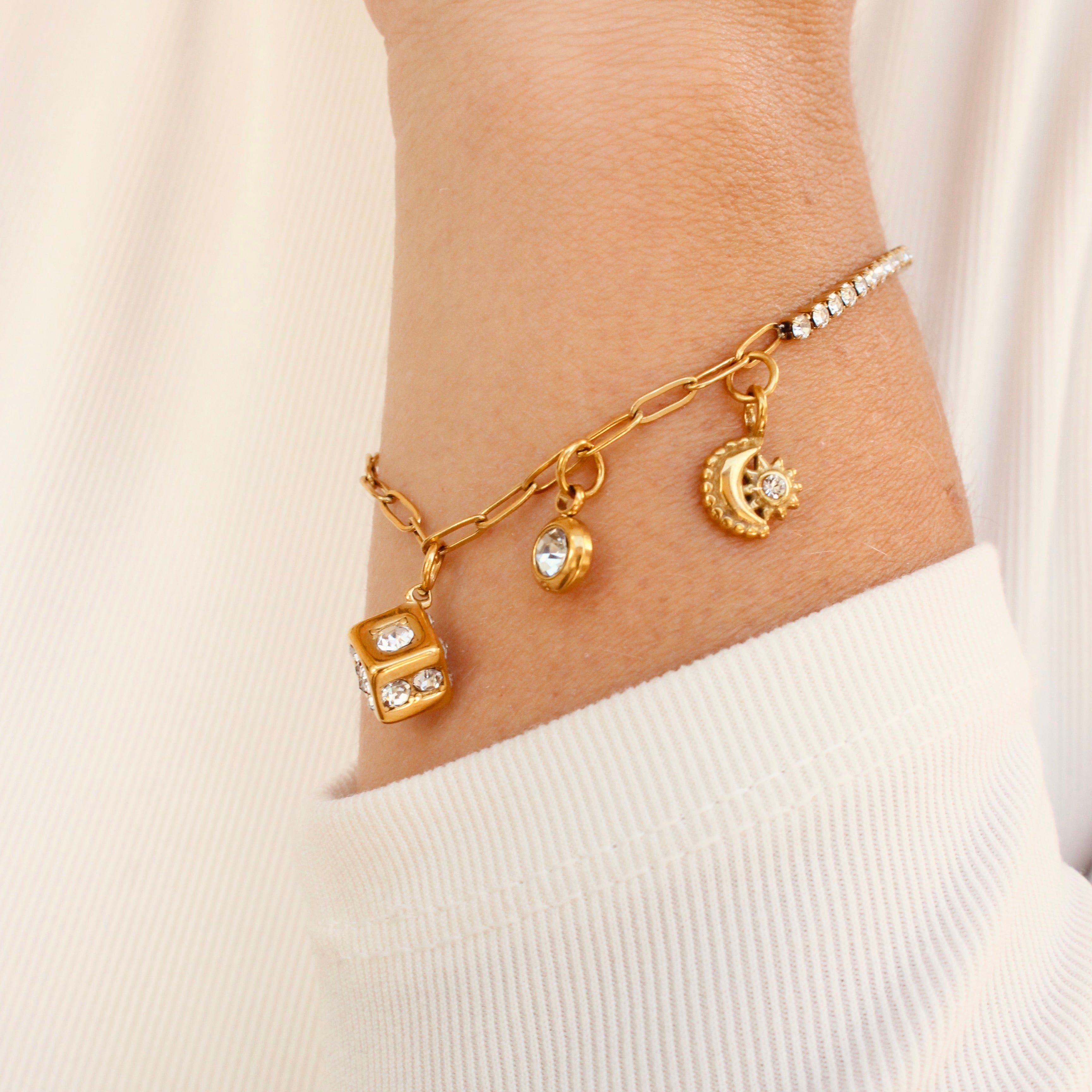 Bracelet zircon blanc