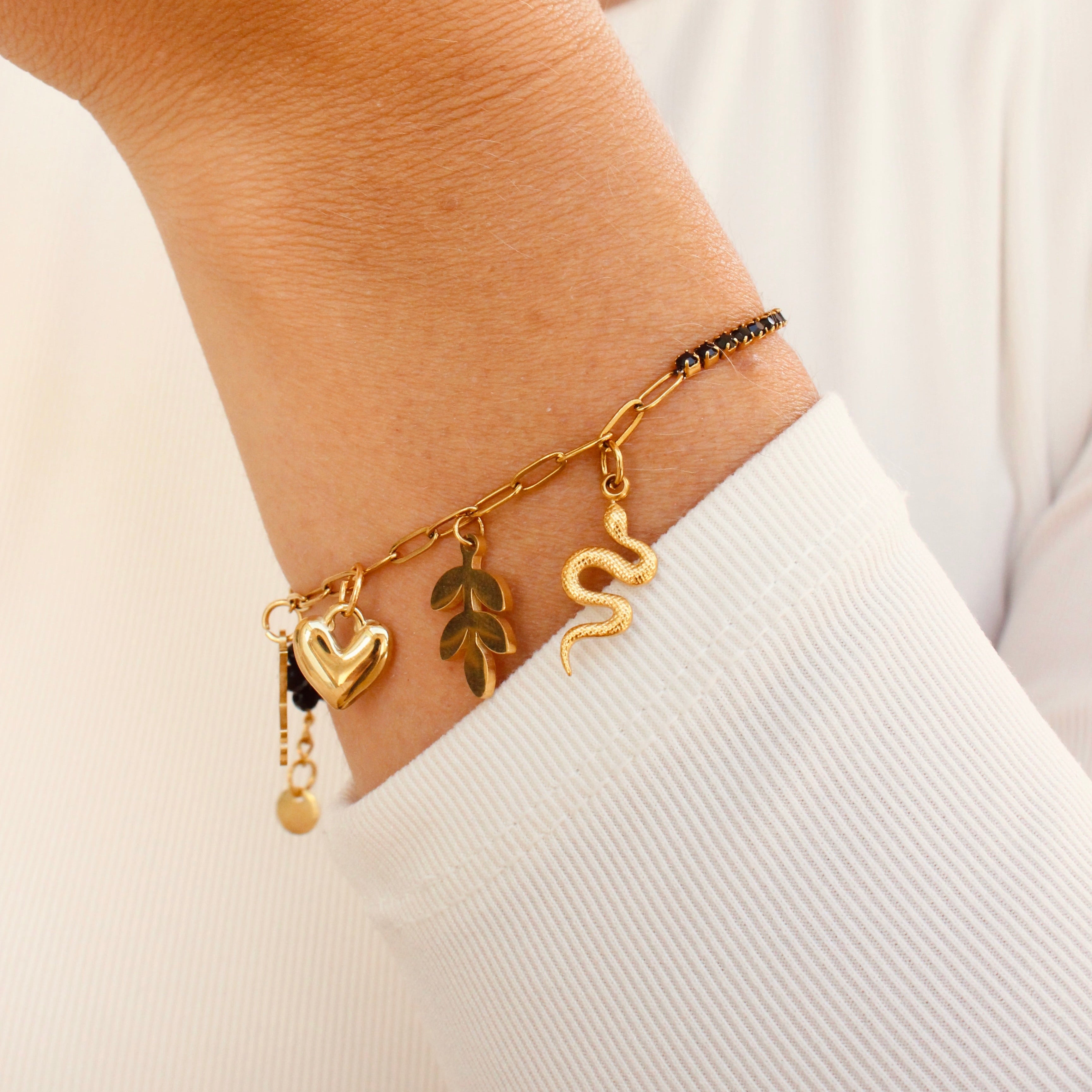 Bracelet zircon noir