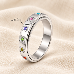 Multi bague anti-stress argent