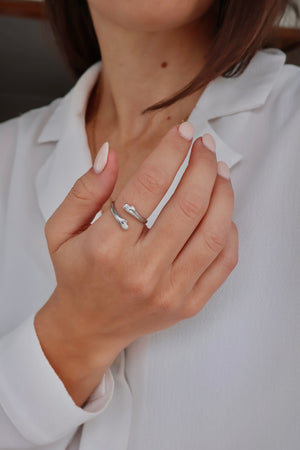 Bague câlin argent (ajustable)