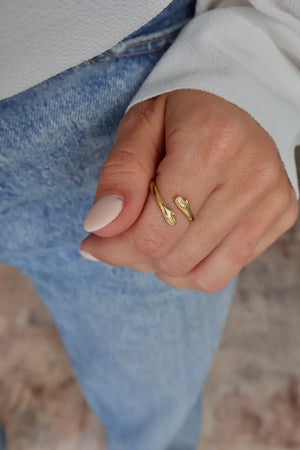 Bague câlin or (ajustable)