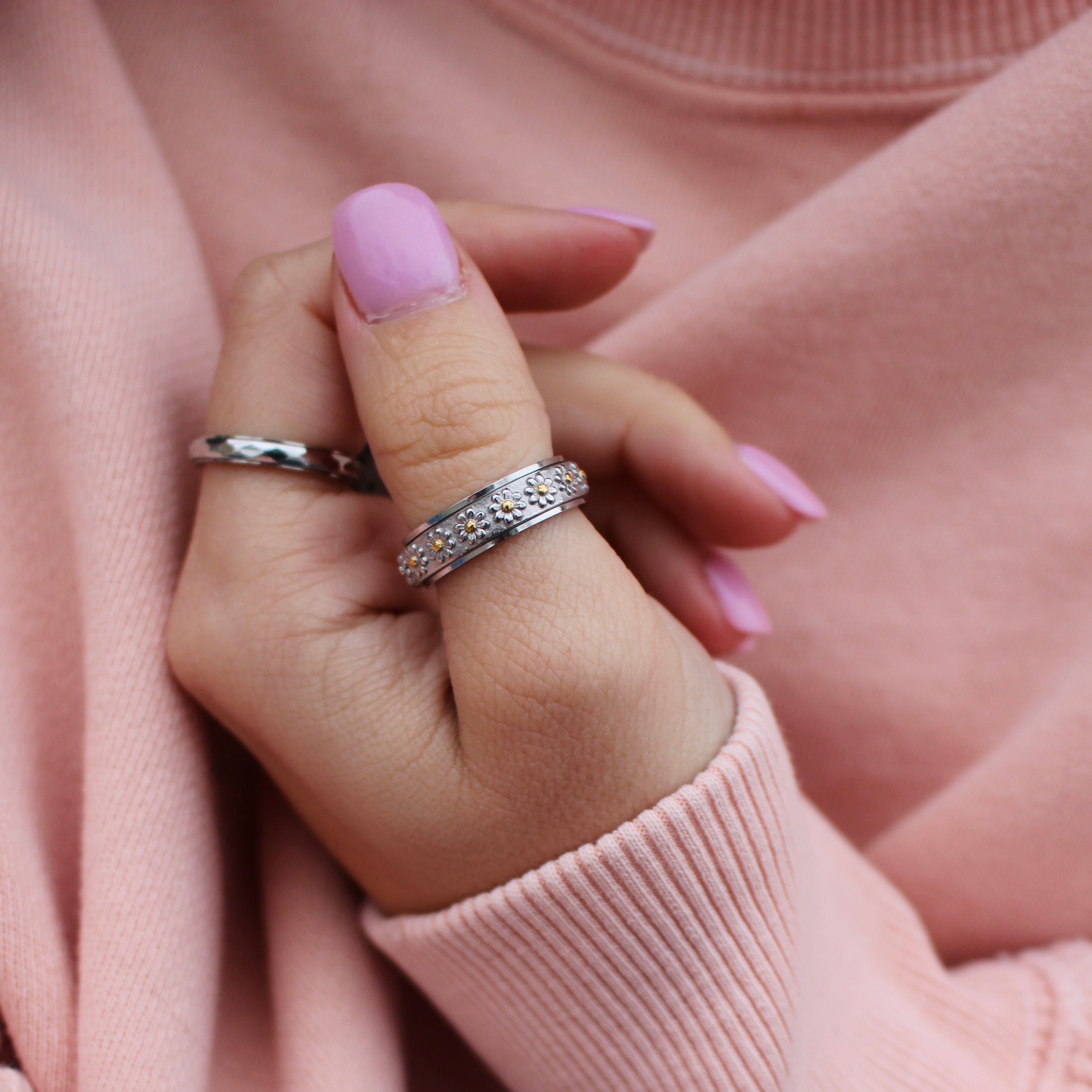 Floria- Bague de méditation deux tons