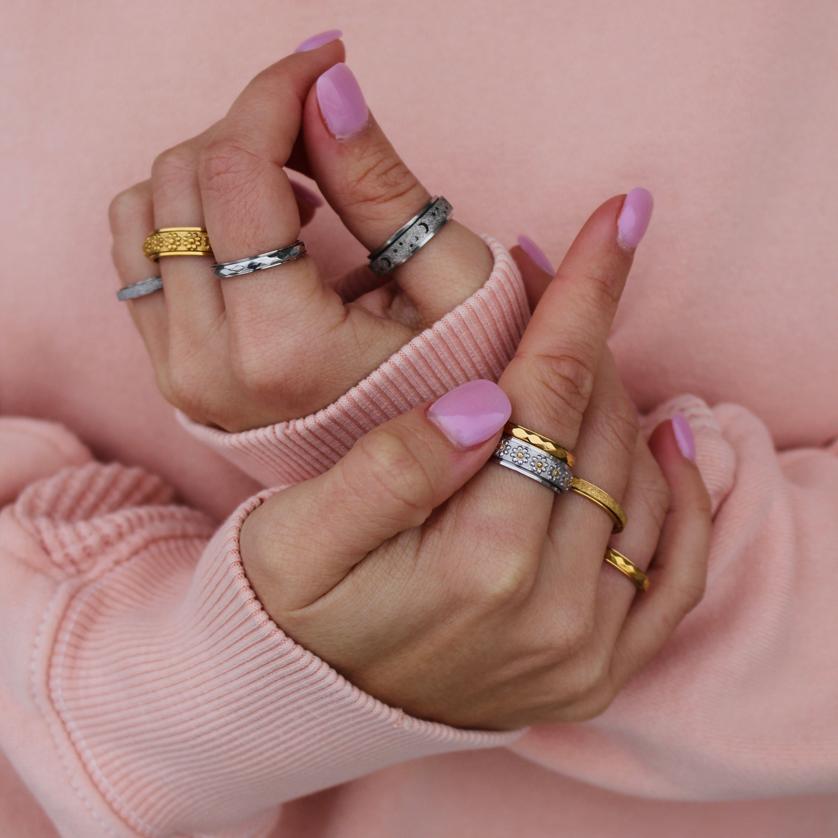 Floria- Bague de méditation deux tons