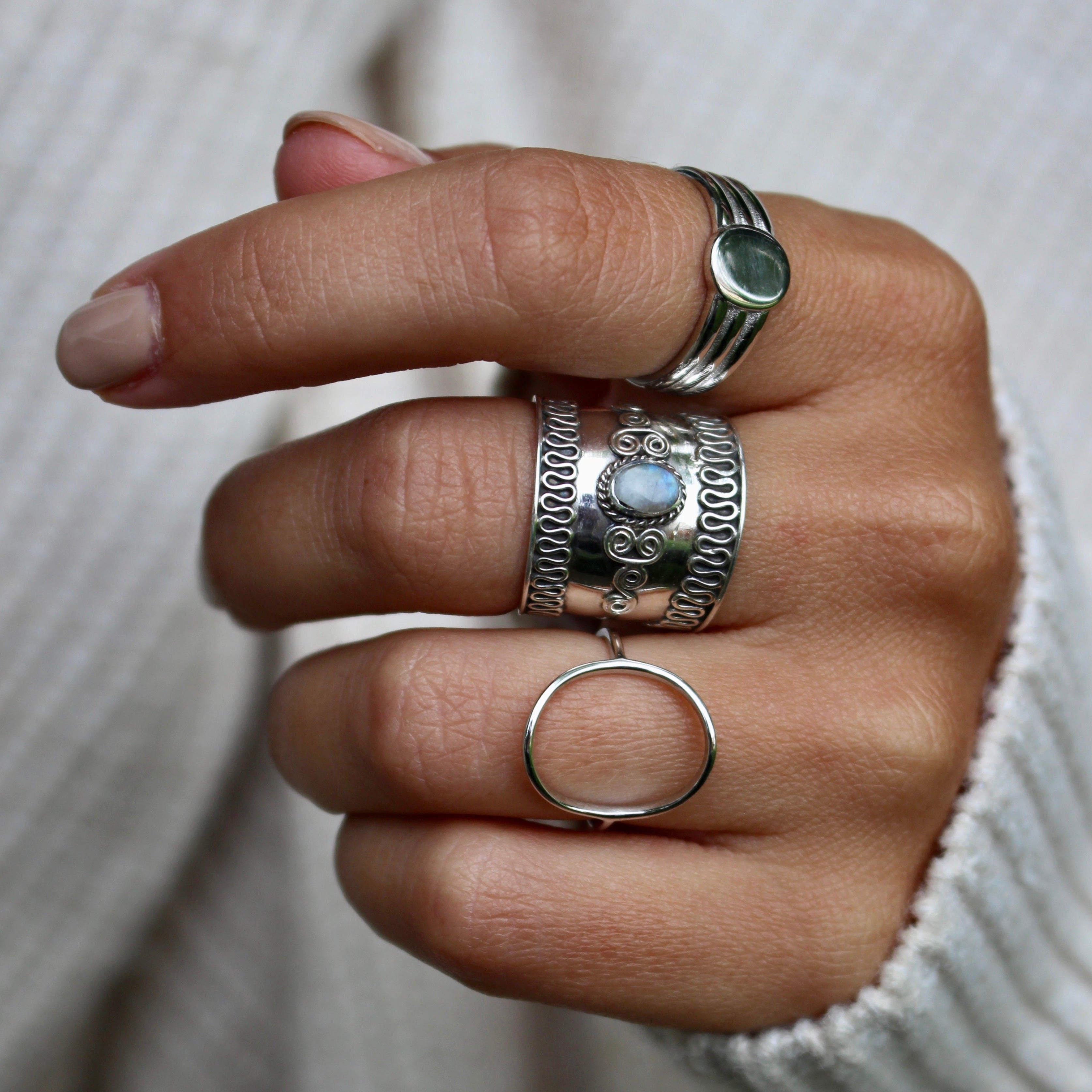 Look bagues en argent sterling 925 par créatival