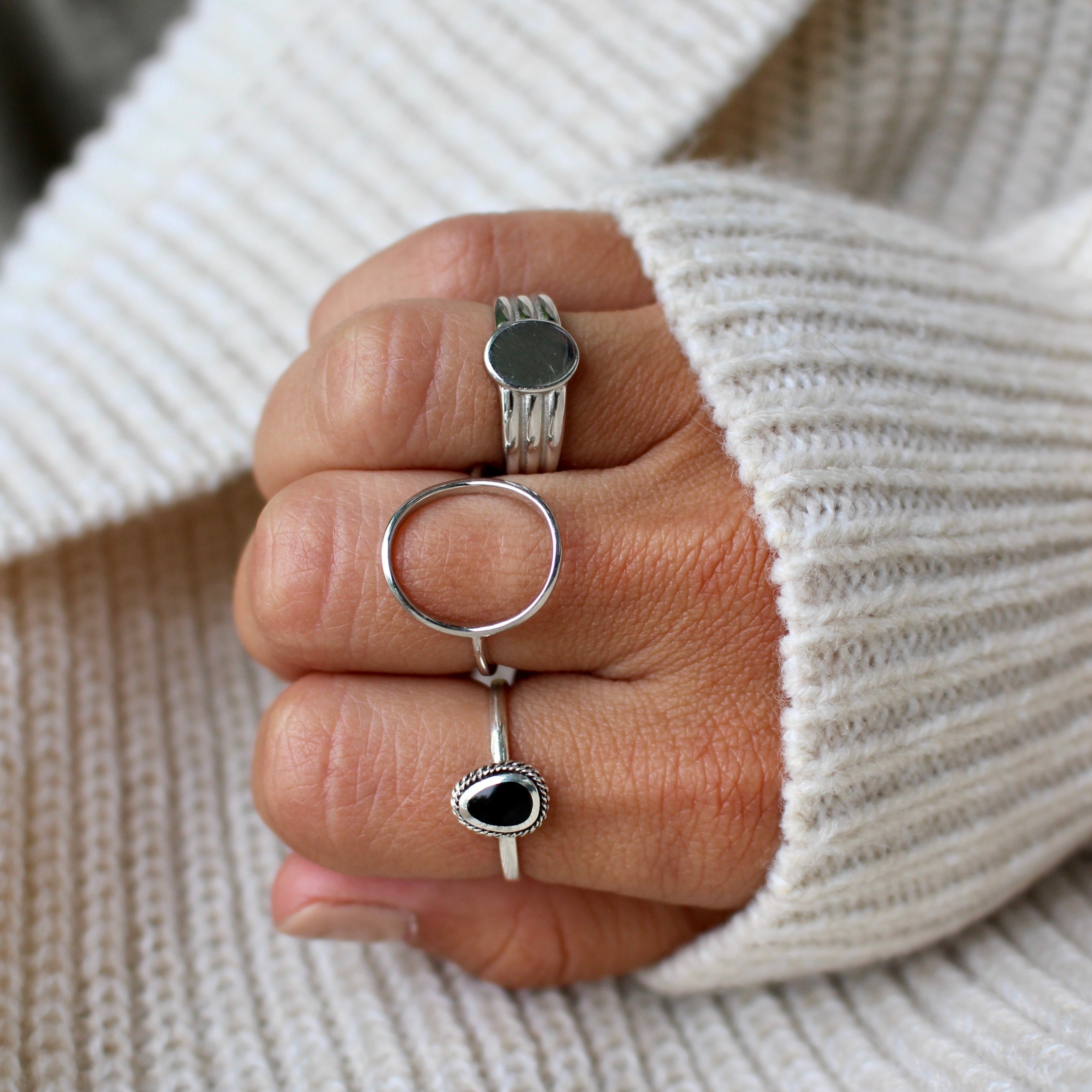 Look bagues en argent sterling 925 par créatival