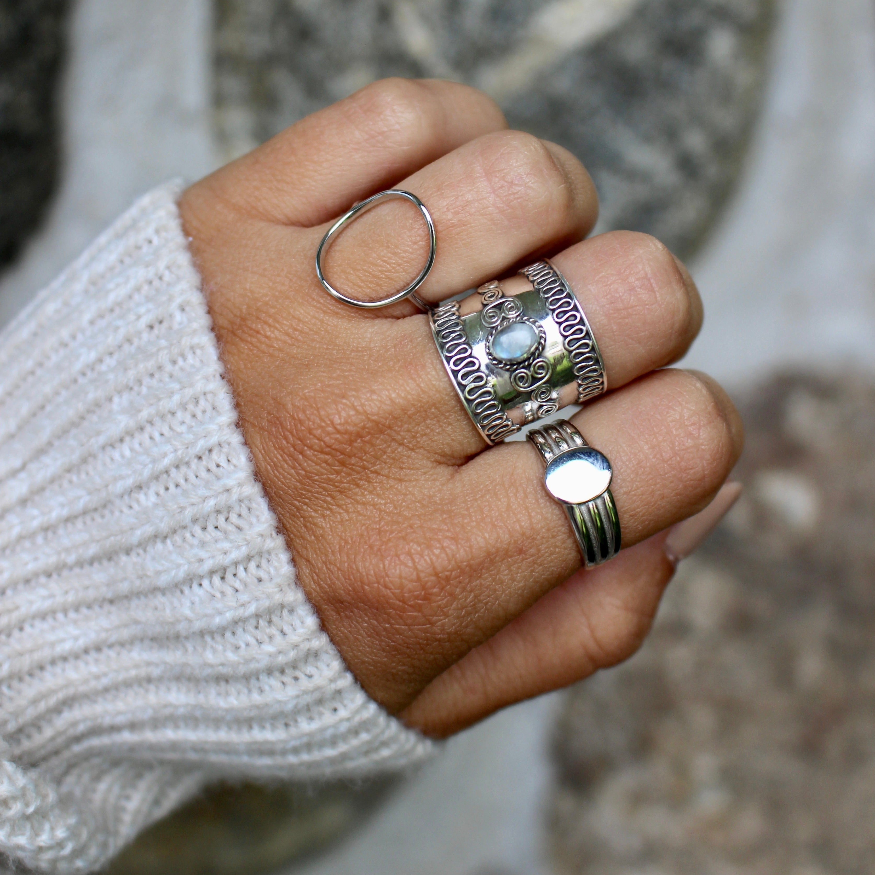 Look bagues en argent sterling 925 par créatival