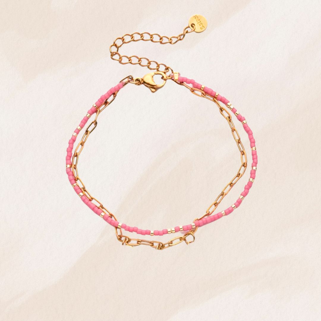 Bracelet double rose