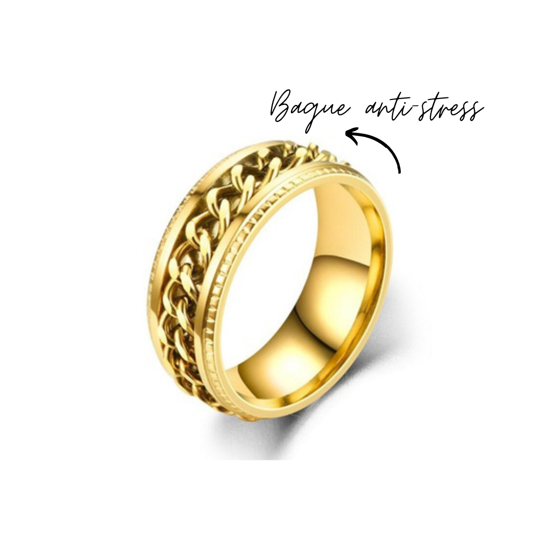 Bague de méditation Spirit en acier inoxydable or par créatival