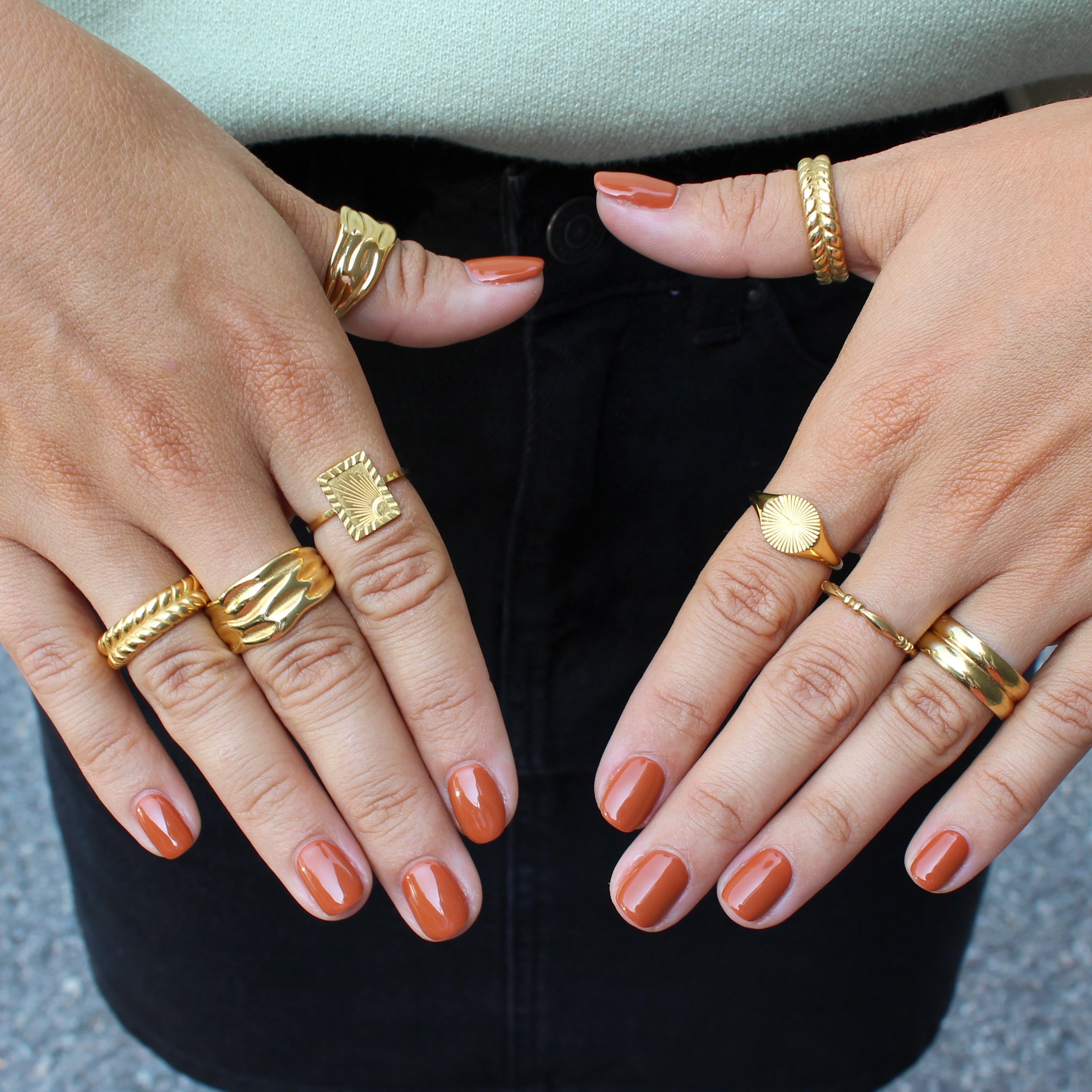 Look bagues en acier inoxydable or fait par Creatival