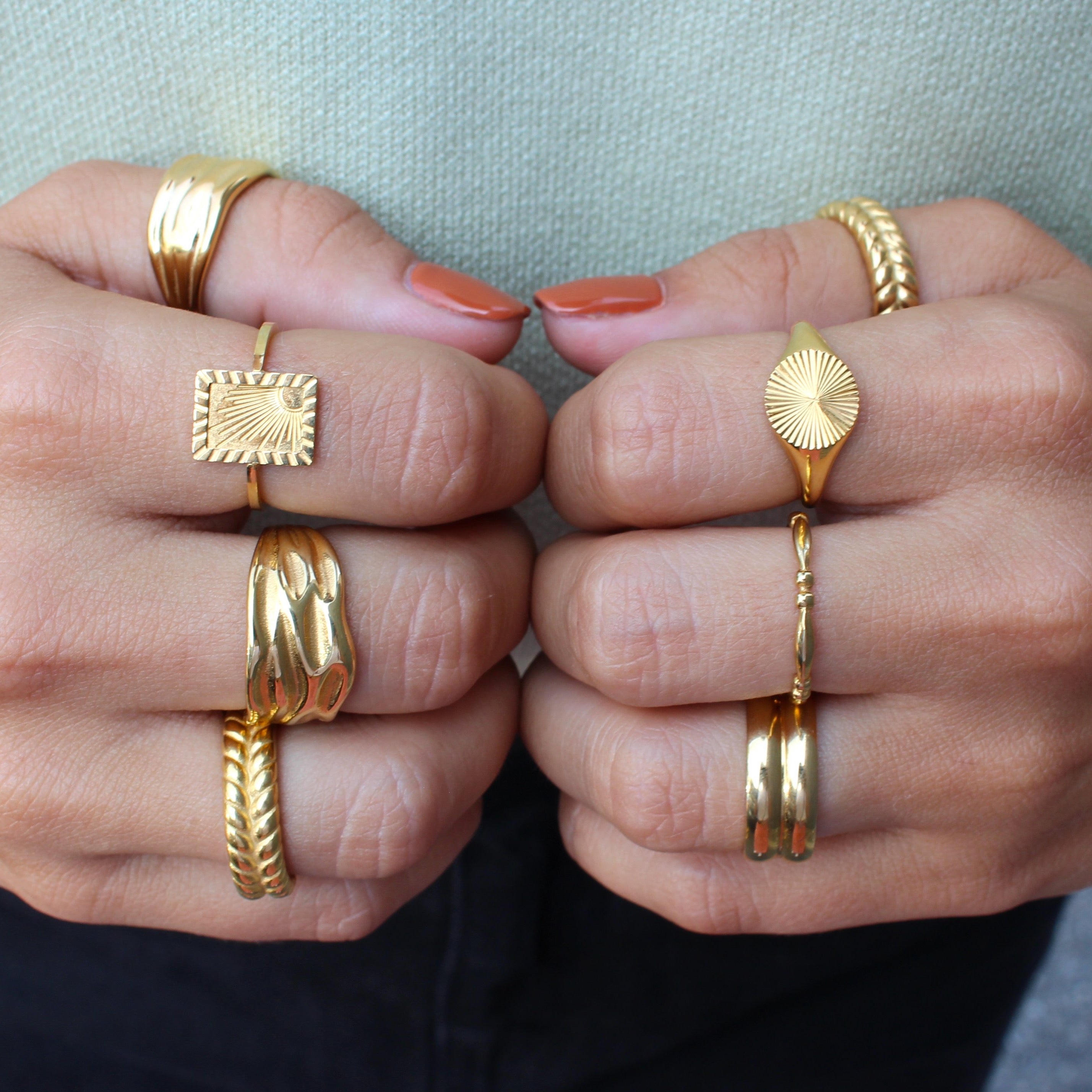 Look bagues en acier inoxydable or fait par Creatival