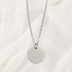 Collier zircon argent