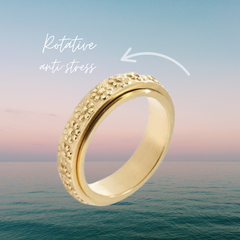 Floria- Bague de méditation or