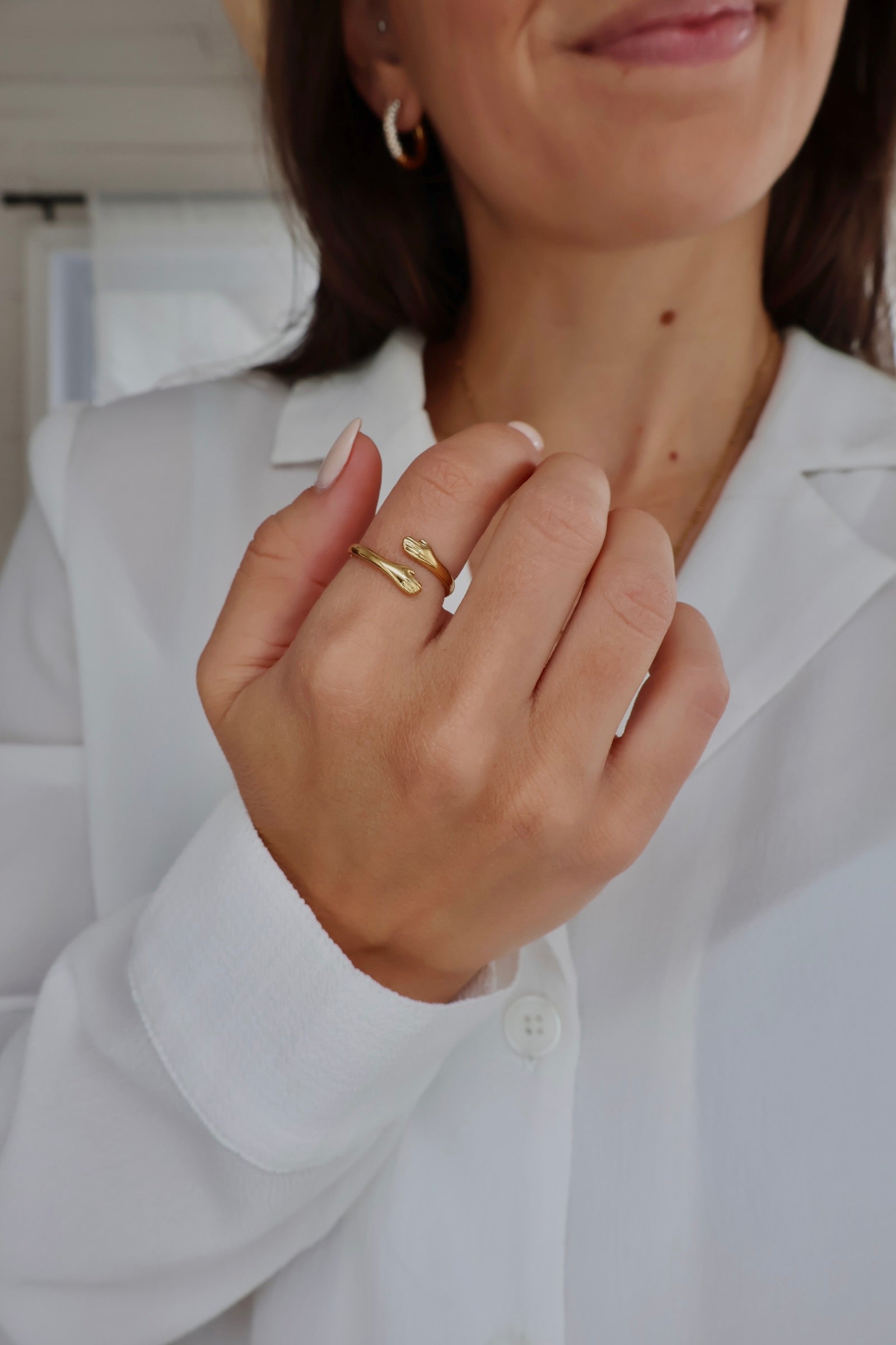 Bague câlin or (ajustable)