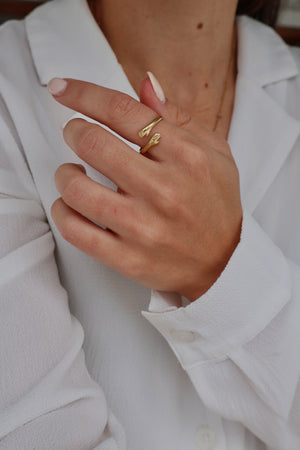 Bague câlin or (ajustable)