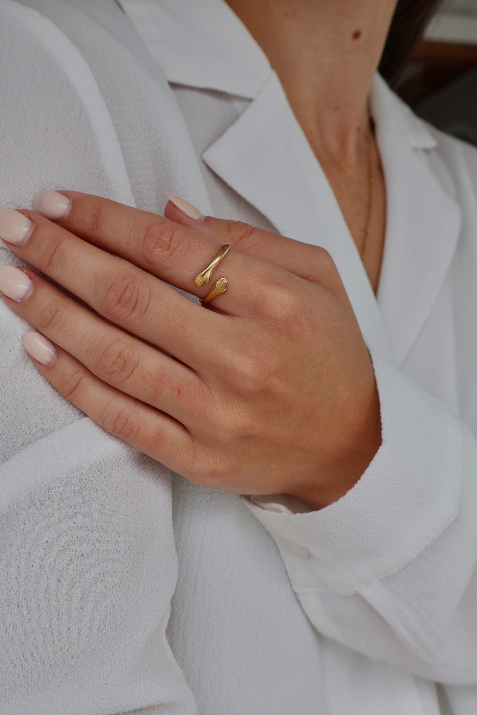 Bague câlin or (ajustable)