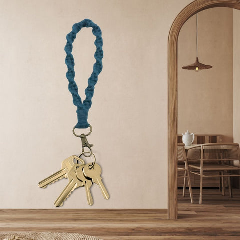 Porte-clé/bracelet bleu sarcelle