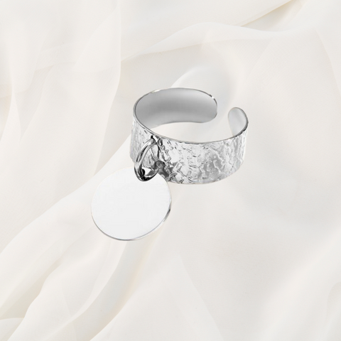 Bague martelée argent