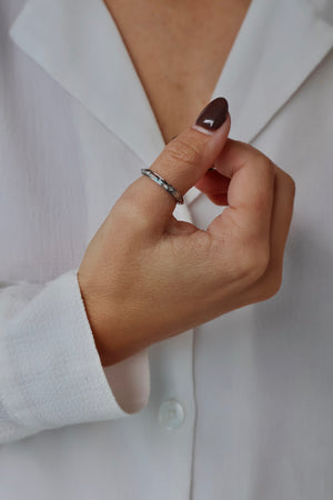 Losy bague anti-stress argent