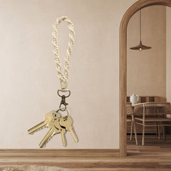 Porte-clé/bracelet beige