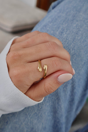 Bague câlin or (ajustable)