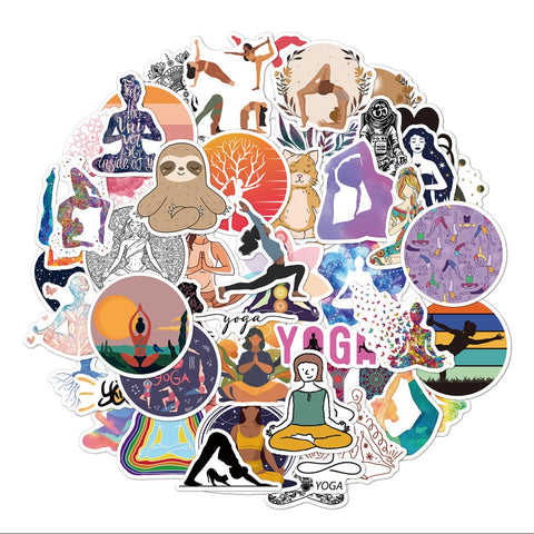 Yoga (lot 50 autocollants)