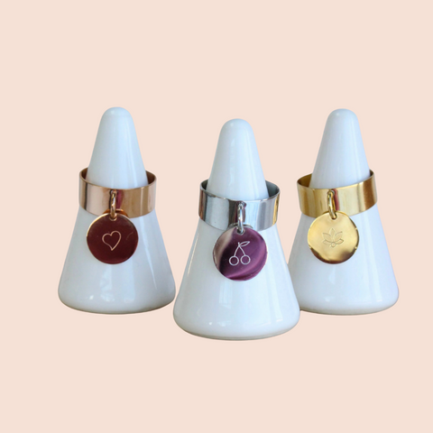 🙂🐾🍒🍸🦋⭐️Bague ajustable émoji