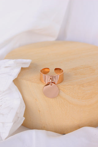 Bague classique ajustable or rose