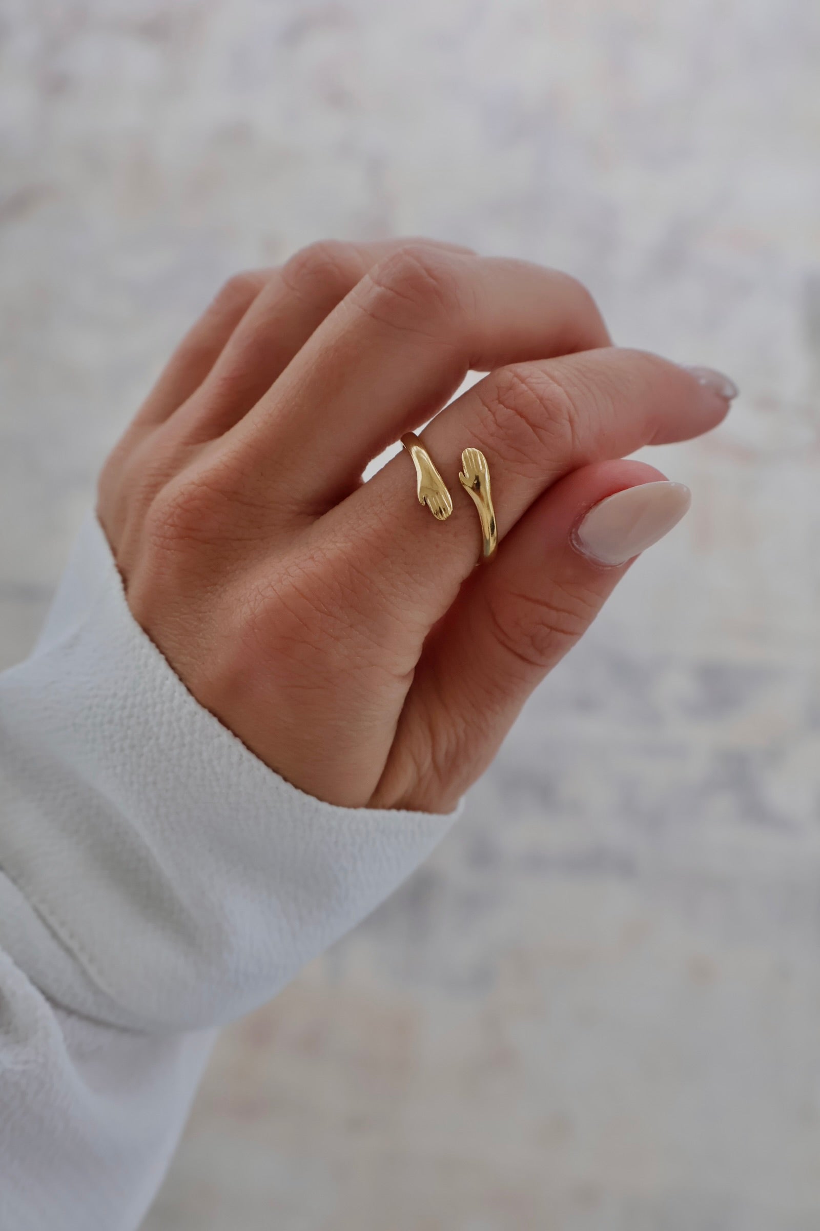Bague câlin or (ajustable)