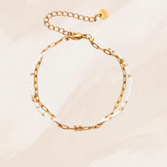 Bracelet double blanc