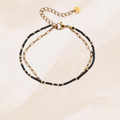 Bracelet double noir