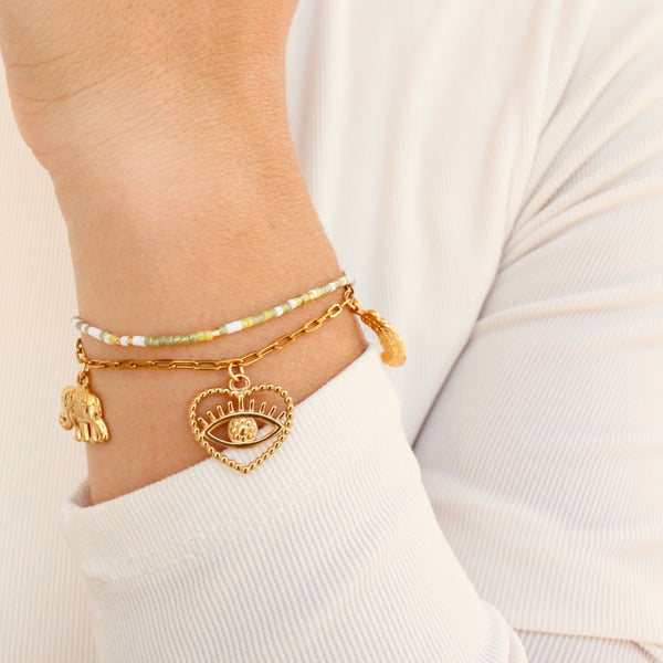 Bracelet double vert