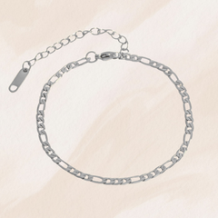 Bracelet chaîne figaro argent