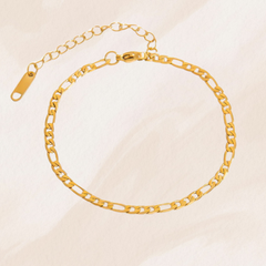 Bracelet chaîne figaro or