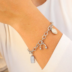 Bracelet maille argent