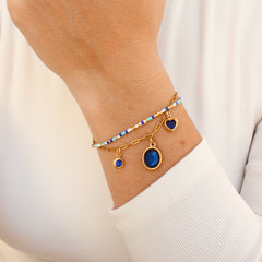 Bracelet double bleu