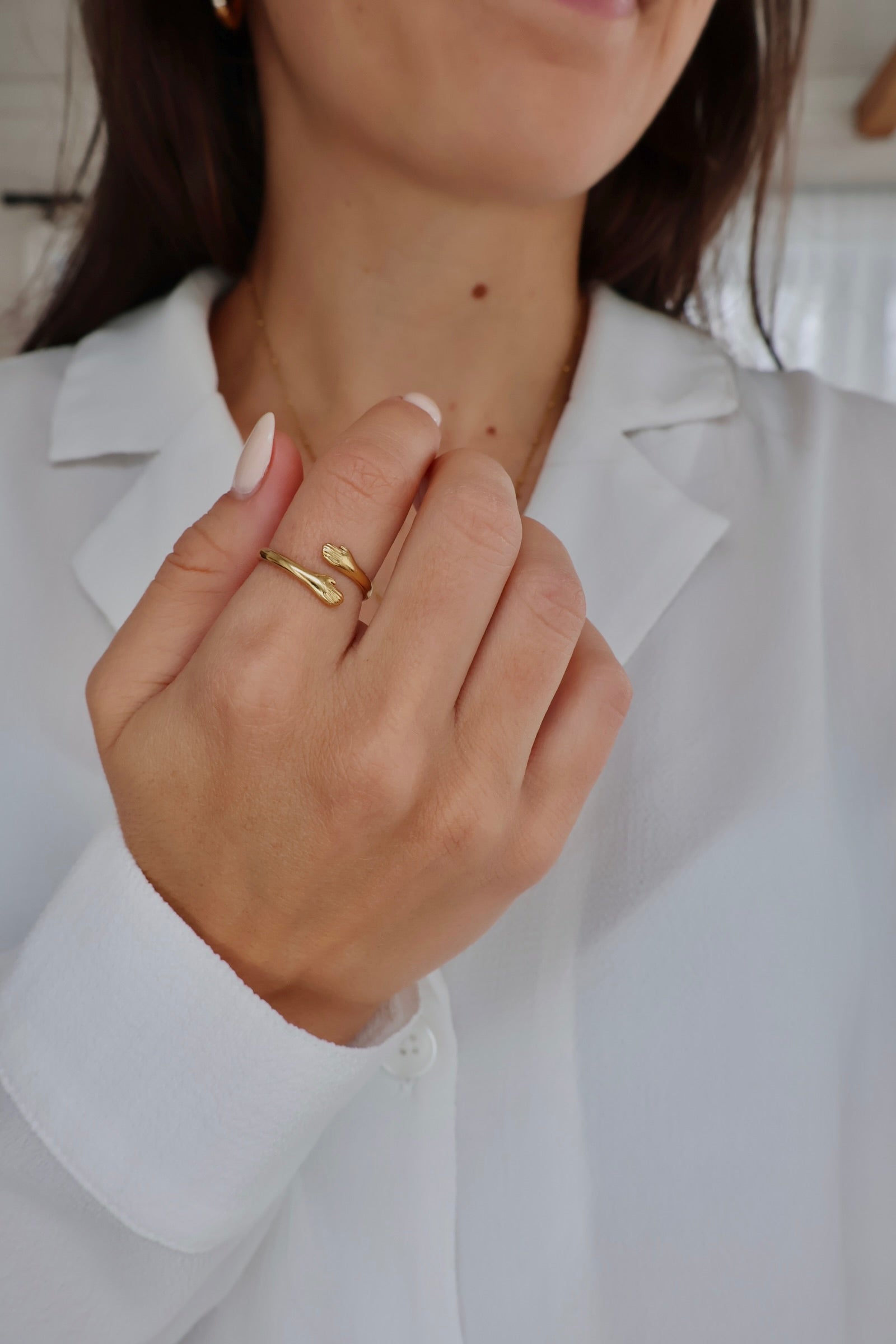 Bague câlin or (ajustable)