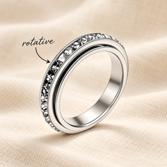 Bling bague anti-stress argent