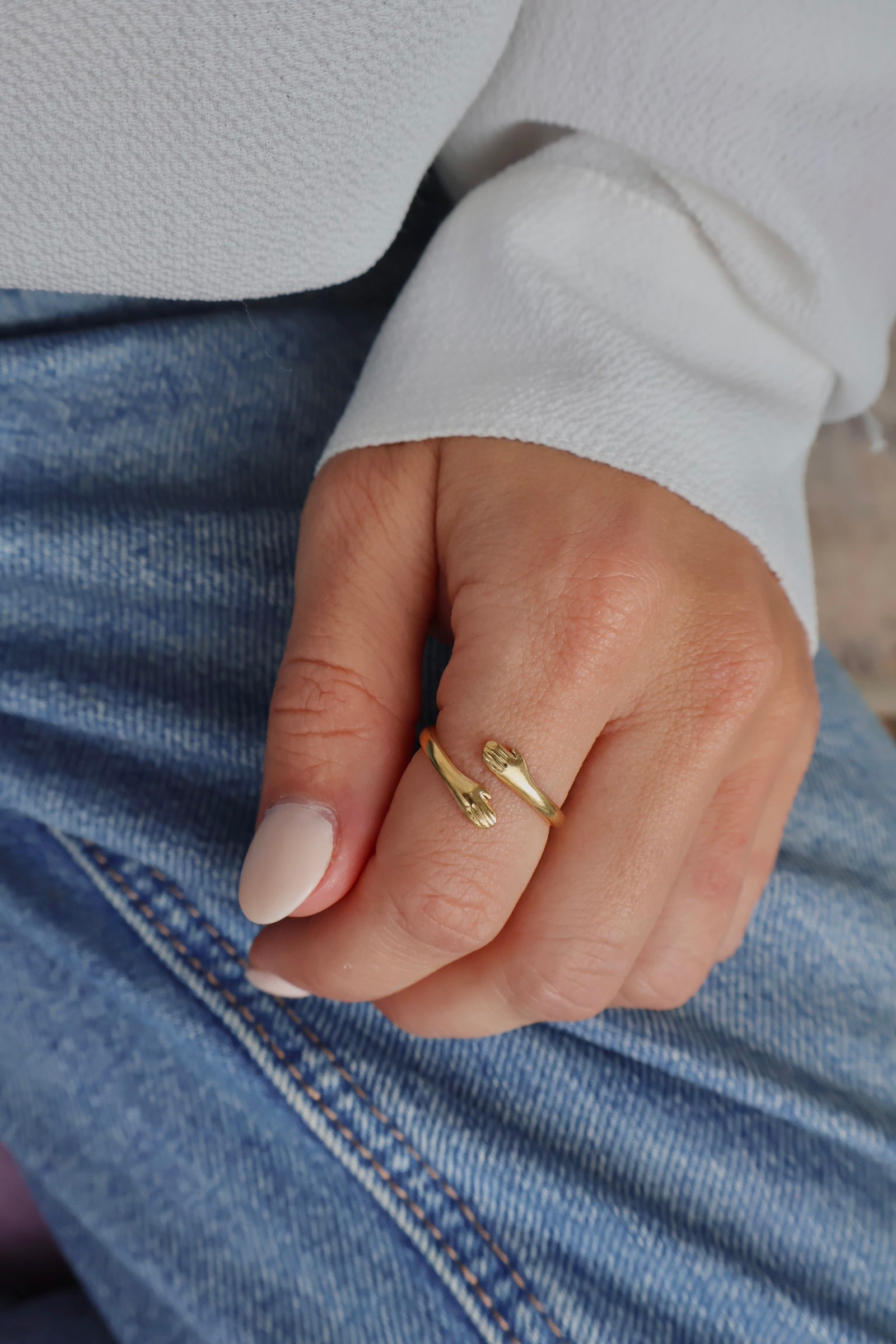 Bague câlin or (ajustable)