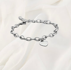 Bracelet cœur argent