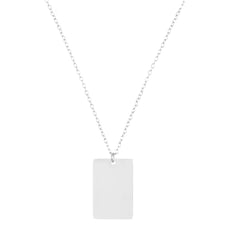Collier plaquette argent