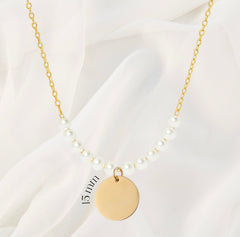 Collier perle or